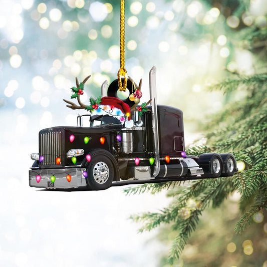 Black Truck Shape Ornament, Christmas Ornament Gift, Christmas Gift, Christmas Decoration