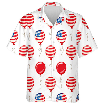 American Patriotic Balloons For Independence Day Hawaiian Shirt, Hawaiian For Gift