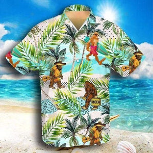 Cute Bigfoot Colorful Background Design Hawaiian ShirtHawaiian Shirt Gift, Christmas Gift