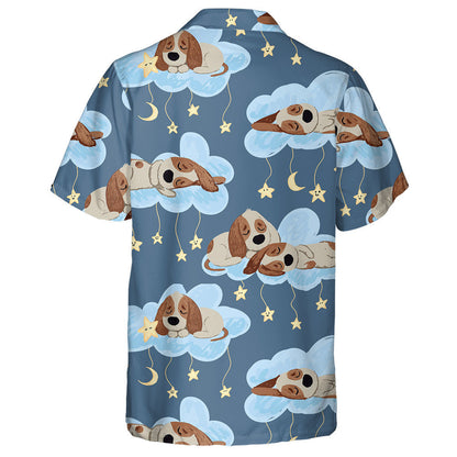 Cute Beagle Dog Sweet Dreams Background Hawaiian Shirt, Hawaiian Shirt Gift, Christmas Gift
