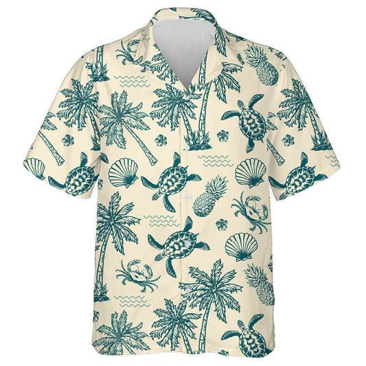 Bláthanna Coimhthíocha Crainn Pailme Tonnta Farraige Agus Turtar Léine haváí, Bronntanas Léine Haváíais, Bronntanas Nollag