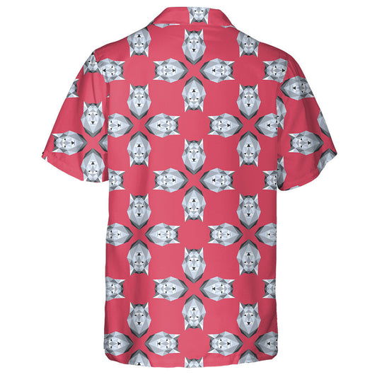 Animal Wolf Geometry Low Poly Design Hawaiian Shirt, Hawaiian Shirt Gift, Christmas Gift