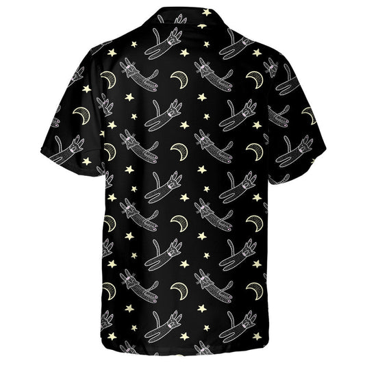 Texture With Cats On Black Background Hawaiian Shirt,Hawaiian Shirt Gift, Christmas Gift