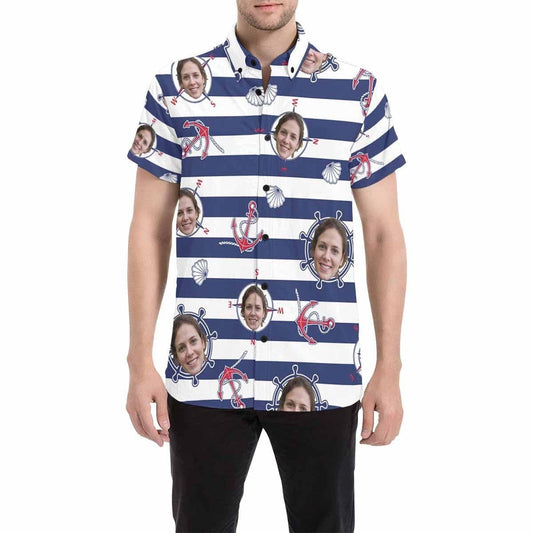 Blue Stripes Pink Ancaire Grianghraf Saincheaptha Léine Haváís, haváíais Don Bronntanas