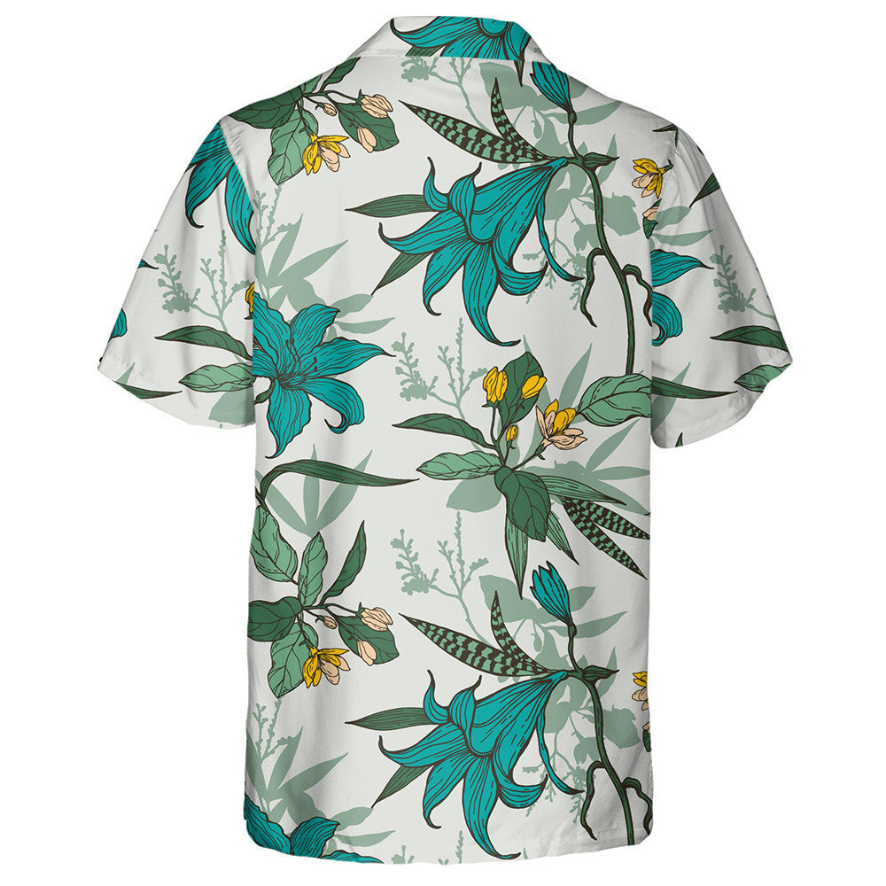 Brainsí Duilleoga Bláthanna Luibheolaíocha Dearadh Líníocht Láimhe Léine Haváís, Bronntanas Léine Haváís, Bronntanas Nollag