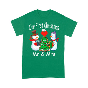 Our First Christmas As Mr and Mrs Funny And Sweet Christmas  Tee Shirt Gift For Christmas