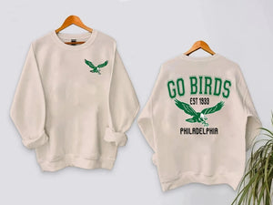 Philadelphia Shirt, Go Birds Vintage Eagles Shirt Sweatshirt, Gameday Apparel, Distressed Philadelphia Sweater