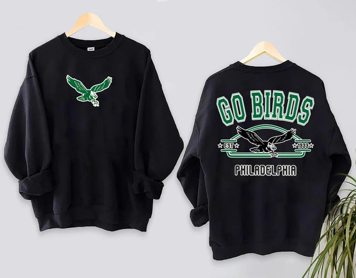 Philadelphia Shirt, Go Birds Vintage Eagles Shirt Sweatshirt, Gameday Apparel, Distressed Philadelphia Sweater, Philadelphia gift