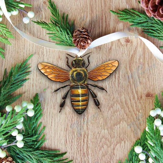 Bee Christmas Ornament, Christmas Ornament Gift, Christmas Gift, Christmas Decoration