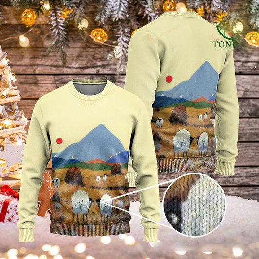 Feirm Chaorach Seanré Geansaithe Gránna Nollag, Geansaí Gránna Nollag, Bronntanas Nollag, Bronntanas Nollag 2024