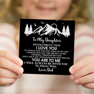 Dad To Daughter - I Love You Crystal Beaded Bracelet