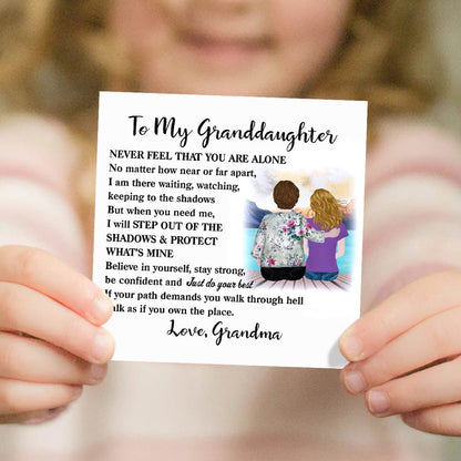 Grandma To Granddaughter - Never Feel That You Are Alone Crystal Beaded Bracelet