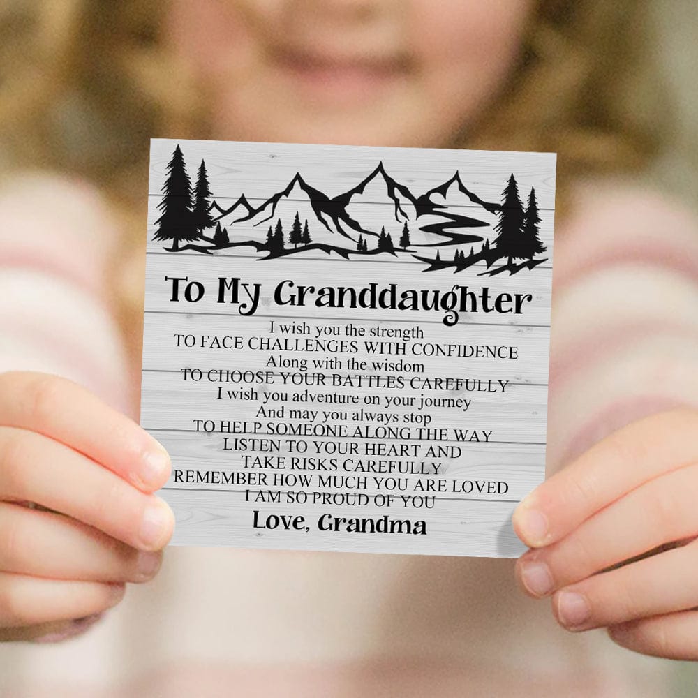 Grandma To Granddaughter - I Am So Proud Of You Crystal Beaded Bracelet