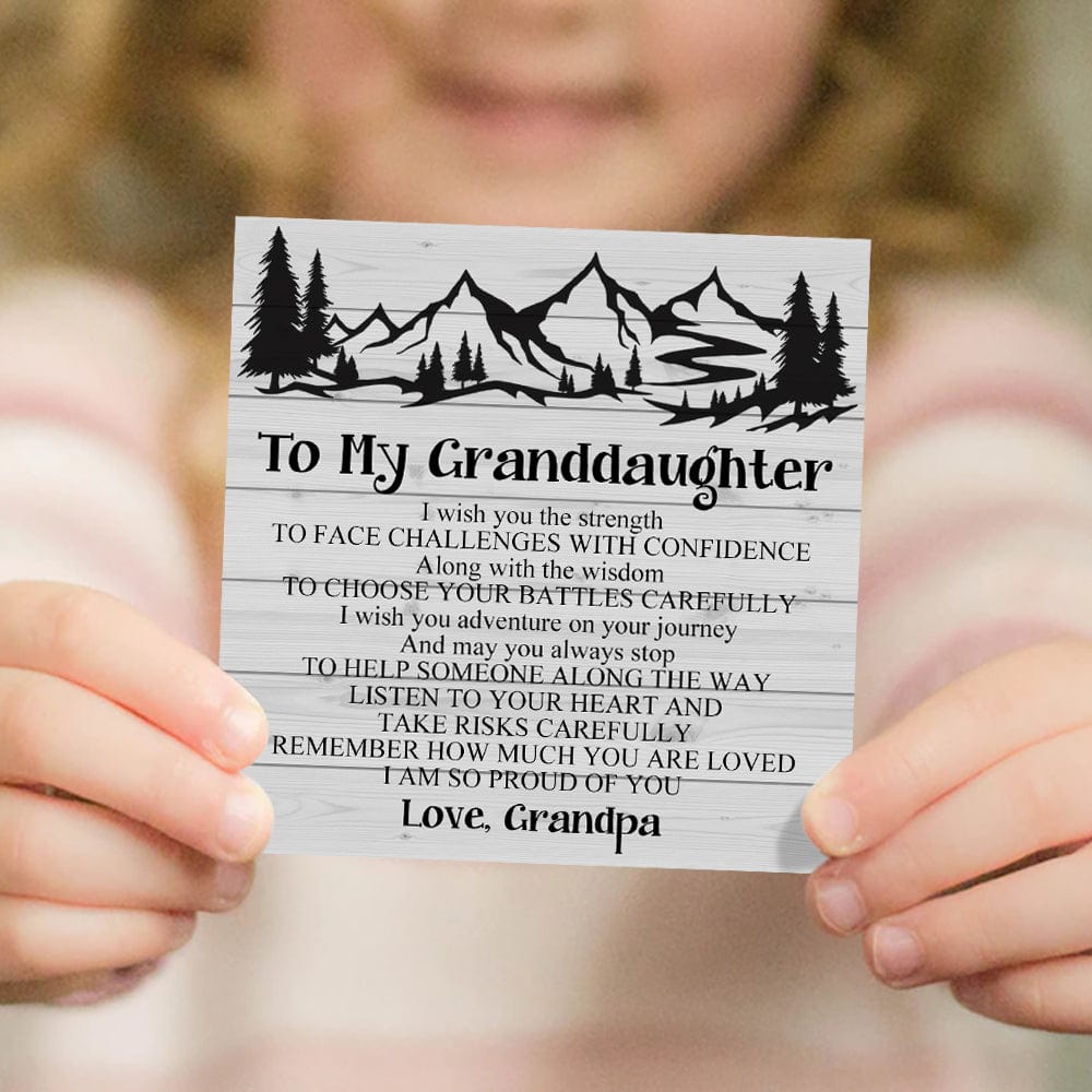 Grandpa To Granddaughter - I Am So Proud Of You Crystal Beaded Bracelet