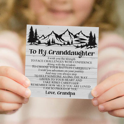 Grandpa To Granddaughter - I Am So Proud Of You Crystal Beaded Bracelet