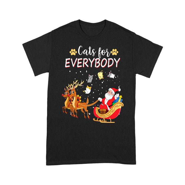 Cats For Everybody Funny Christmas Outfit For Cute Cat Lover Tee Shirt Gift Christmas