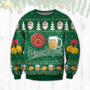 Pilsner Urquell Ugly Sweater Beer Drinking Christmas, Christmas Ugly Sweater, Christmas Gift, Gift Christmas 2022