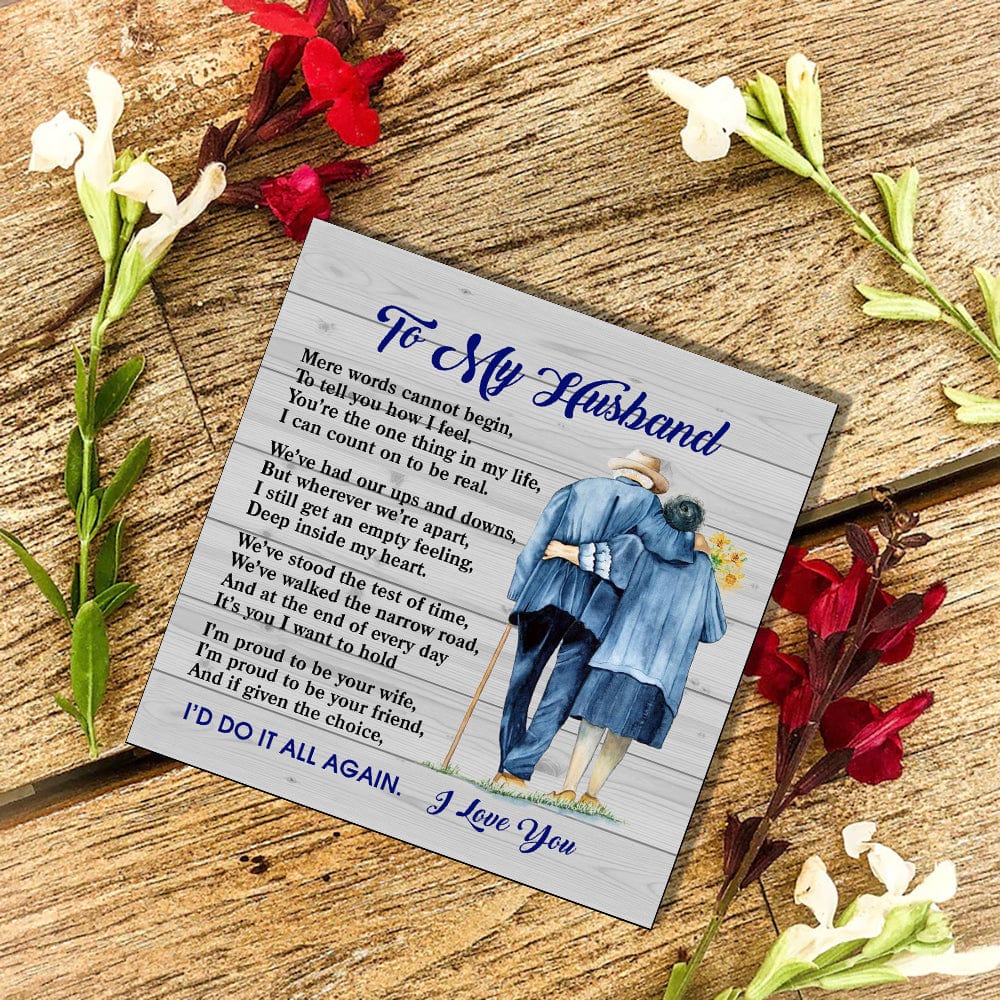 To My Husband - I Am Proud To Be Your Wife Customized Name Bracelet