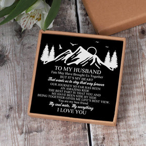 To My Husband - I Love You Black Beaded Bracelets For Men