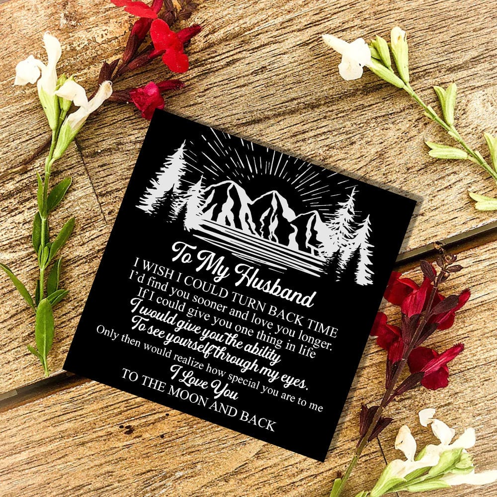 To My Husband - I Love You To The Moon And Back Customized Name Bracelet