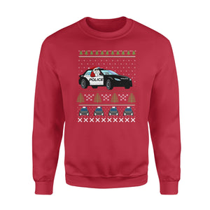 Police Officer Gifts For Men Pullover Holiday Present Santa Clausfunny sweatshirt gifts christmas ugly sweater for men and women