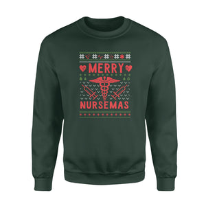 Nursing Nurse Merry Nursemas Ugly Christmas Sweater Funny - Funny sweatshirt gifts christmas ugly sweater for men and women