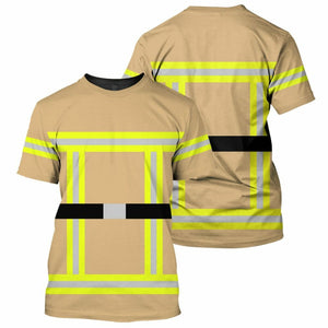 Yellow Firefighter - 3D All Over Printed Shirt Tshirt Hoodie Apparel