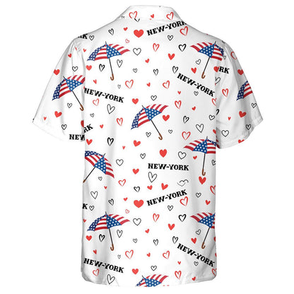 Cúlra Croí Le Bratach SAM Léiriú Umbrella Daite Léine Haváís, Bronntanas Léine Haváíais, Bronntanas Nollag