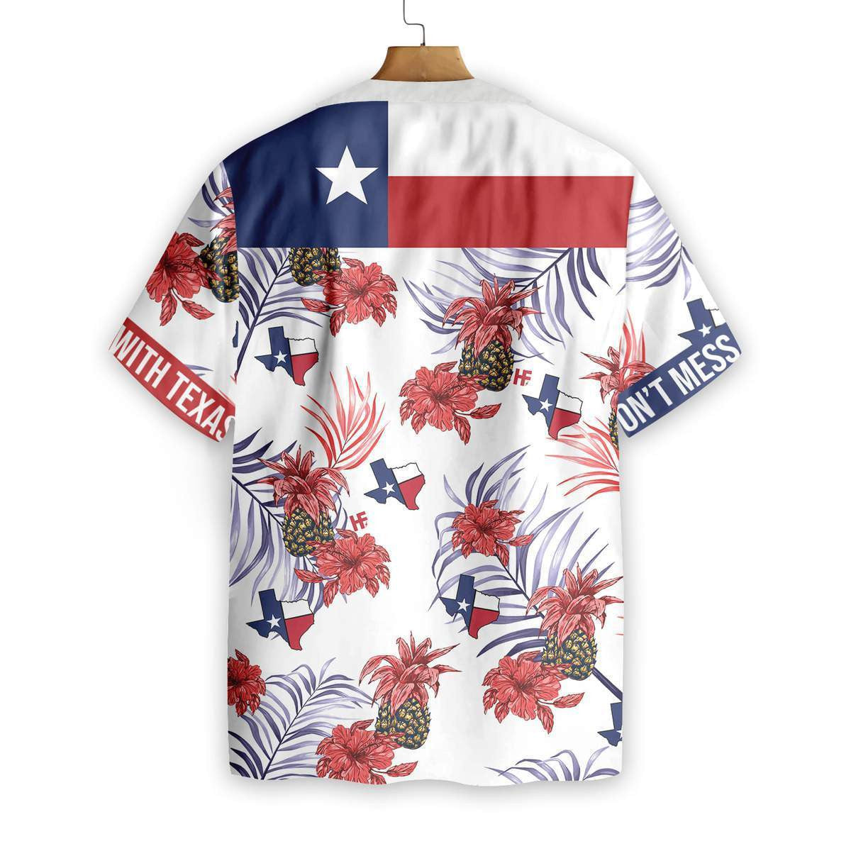 Pineapple Texas Seamless Background Design Hawaiian Shirt,Hawaiian Shirt Gift, Christmas Gift