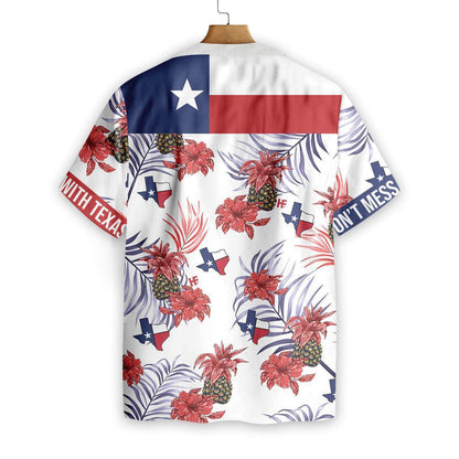 Pineapple Texas Seamless Background Design Hawaiian Shirt,Hawaiian Shirt Gift, Christmas Gift