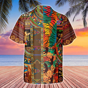 African Culture Ancestor Elephant Design Hawaiian Shirt, Hawaiian For Gift