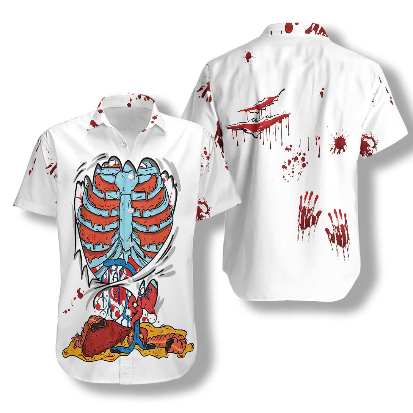 Orgánaigh Cage Rib Oscailte Sracadh Léine Haváíach Drámaíochta, Bronntanas Léine Haváíais, Bronntanas Nollag