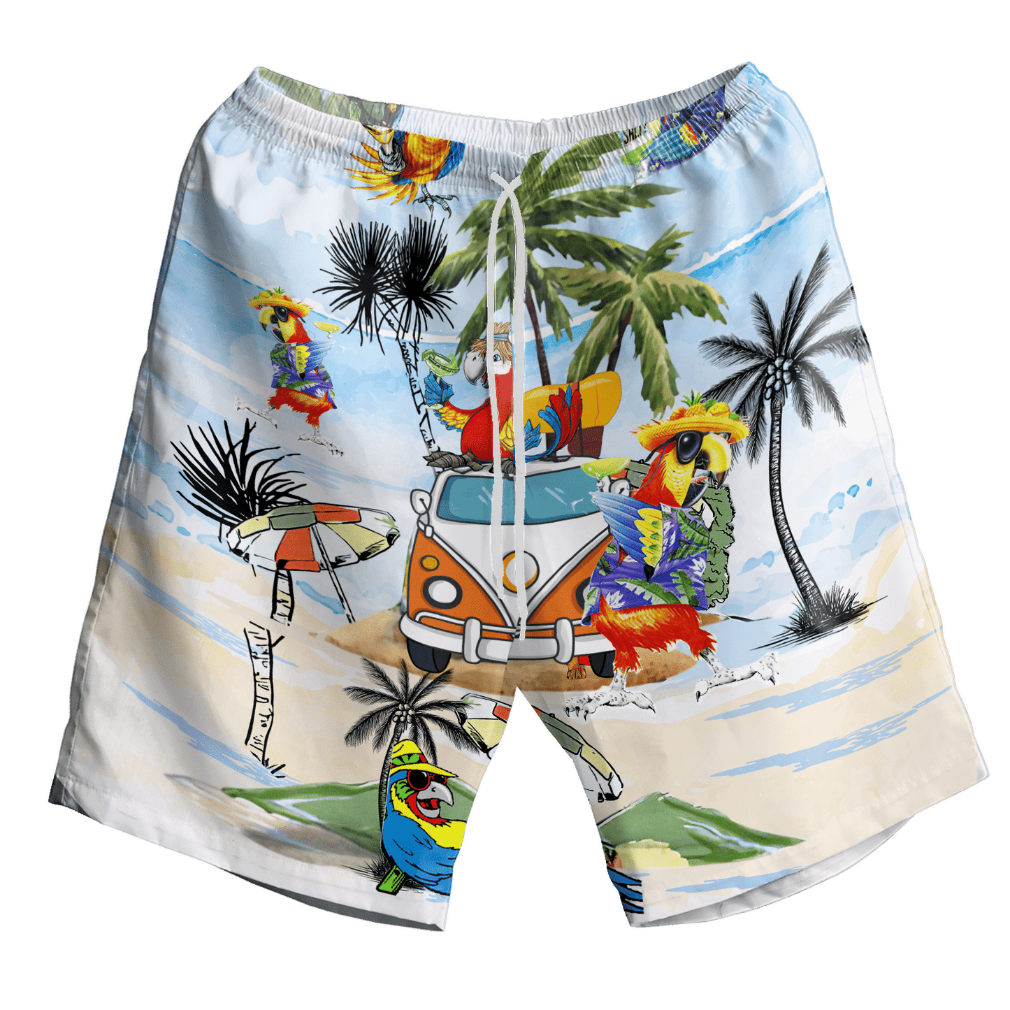 Dearadh Parrot Faint Ar an Trá Léine Haváís, Bronntanas Léine Haváíais, Bronntanas Nollag