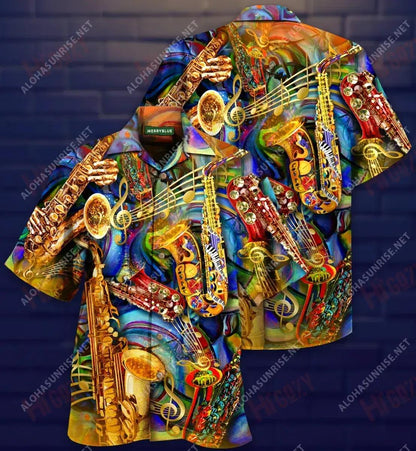 Ag Mothú Le Séiseas Sacsafón Léine Gearr Muinchille Unisex Laethanta Saoire Léinte T Haváís Léinte Haváís is Fearr Léinte Haváís do Mhná, Bronntanas Léine Haváís, Bronntanas Nollag