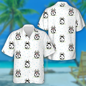 Pretty Cow With Colorful Soap Bubble Hawaiian Shirt,Hawaiian Shirt Gift, Christmas Gift