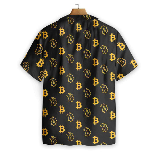 Seamless Bitcoin Hawaiian Shirt, Hawaiian Shirt Gift, Christmas Gift
