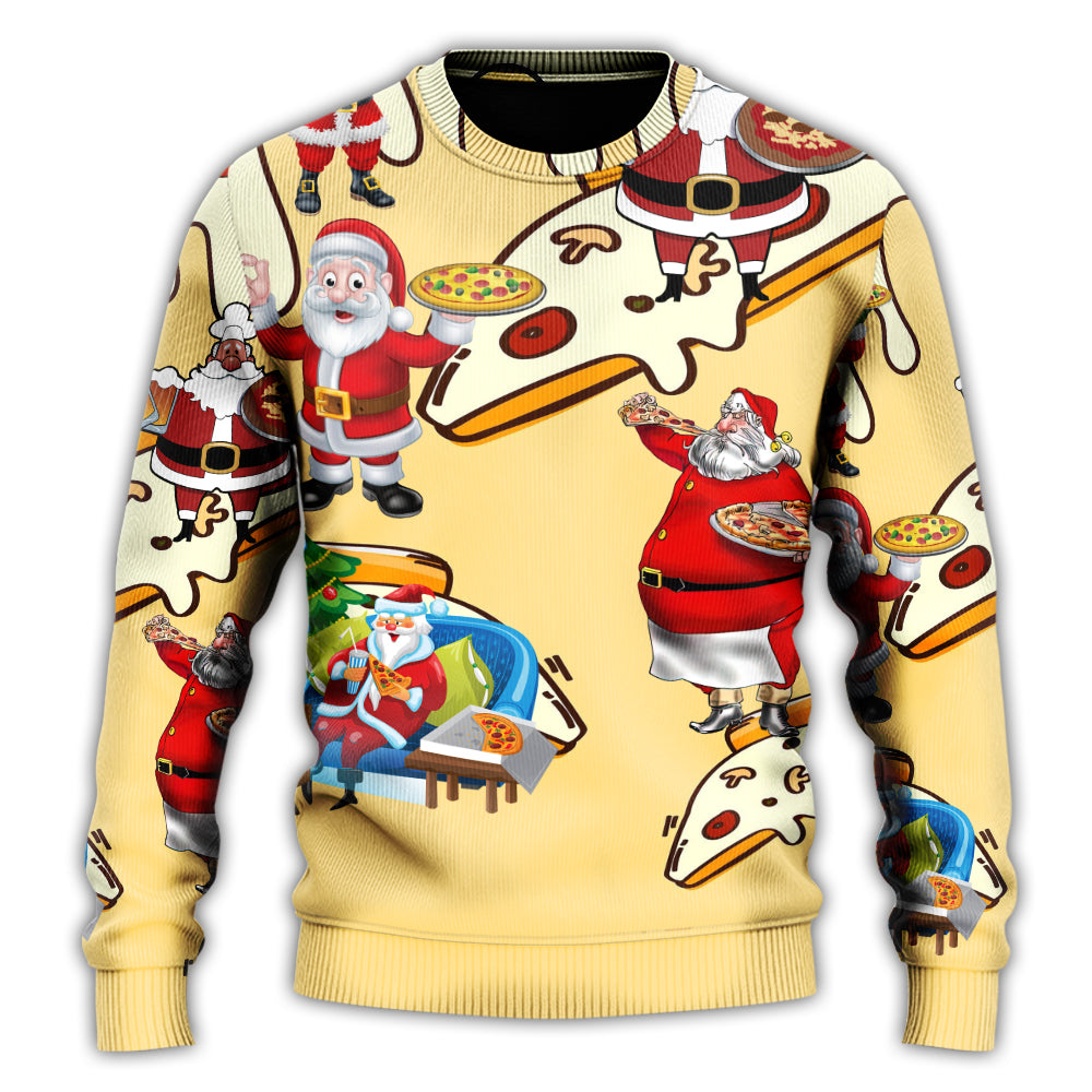 Daidí na Nollag ag ithe pizza. Geansaí Nollag gránna Yummy atá ann, Bronntanas Nollag, Bronntanas Nollag 2024