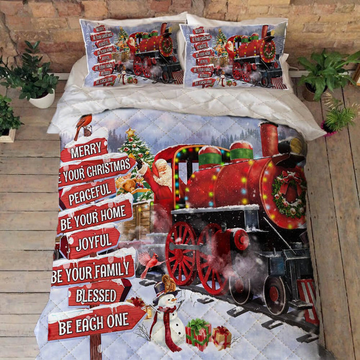 Christmas Santa Quilt Bedding Set Welcome Bedroom Set Bedlinen 3D ,Bedding Christmas Gift,Bedding Set Christmas