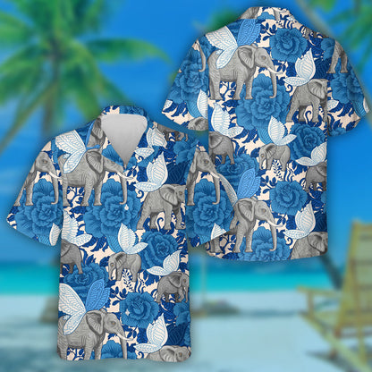 Bláthanna Gorma Agus Eilifintí Eitilte Le Sciatháin Féileacán Léine Haváís, Bronntanas Léine Haváís, Bronntanas Nollag