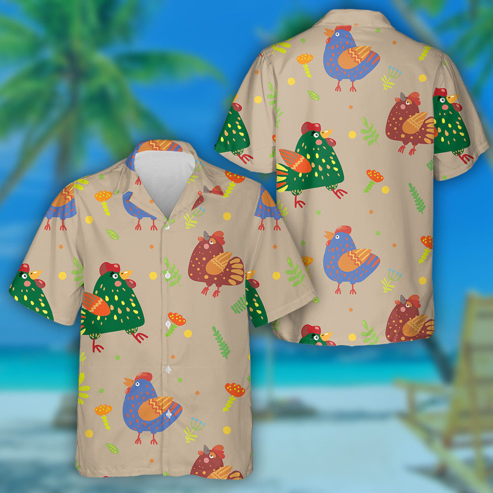 Sicín Greannmhar ildaite le Bláth Uibheacha Agus Léine Haváí Duilleog, Bronntanas Léine Haváís, Bronntanas Nollag