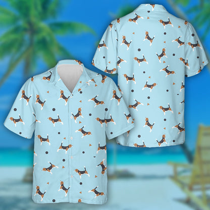 Funny Beagle Dog Circle And Triangle Hawaiian Shirt,Hawaiian Shirt Gift, Christmas Gift