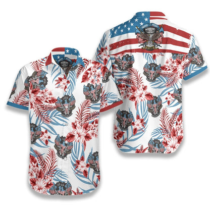 Proud Veterans On White Background Design Hawaiian Shirt,Hawaiian Shirt Gift, Christmas Gift