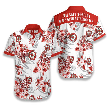 I Am A Firefighter Red Pattern Hawaiian Shirt, Hawaiian For Gift