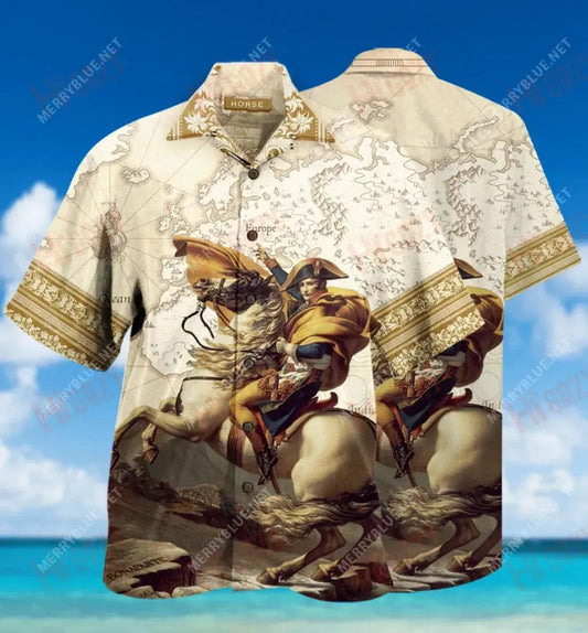 Capall Napoleon Unisex Léine Gearr Muinchille Laethanta Saoire Léinte T Haváíais Sean Léinte Haváís Léinte Haváís do Mhná, Bronntanas Léine Haváís, Bronntanas Nollag