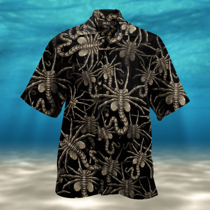 Scorpion On Black Crazy Background Design Hawaiian Shirt,Hawaiian Shirt Gift, Christmas Gift