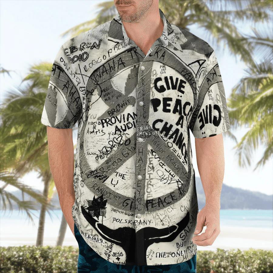 Athrú ar Shíocháin a thabhairt do Hippie Dubh Bán Dearadh Léine Haváís, Bronntanas Léine Haváíais, Bronntanas Nollag