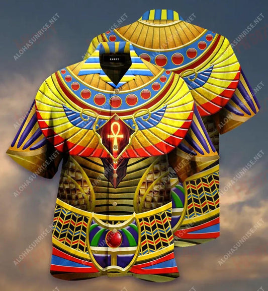 Cosnóidh Dia Armúr na hÉigipte do bheatha Léine Haváíach Gearr Muinchille Samhraidh Gearr Muinchille Samhraidh Léinte haváíais Oirbheartaíochta Léinte Greannmhar Haváís, Bronntanas Léine Haváís, Bronntanas Nollag