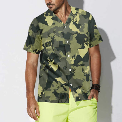 Camouflage Deer Texas Gun Hunting Hawaiian Shirt, Hawaiian For Gift
