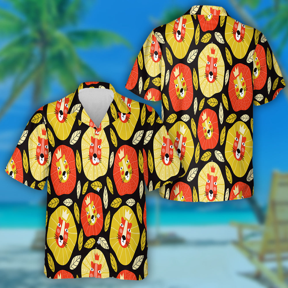 Muzzle Greannmhar An Rí Leoin I Léine Haváí na Corónach, Bronntanas Léine Haváíais, Bronntanas Nollag