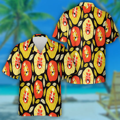 Muzzle Greannmhar An Rí Leoin I Léine Haváí na Corónach, Bronntanas Léine Haváíais, Bronntanas Nollag